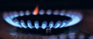 Eine Gasflamme.