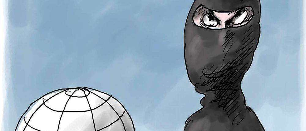 Die Karikatur von Klaus Stuttmann zu den Terroranschlägen in Paris.