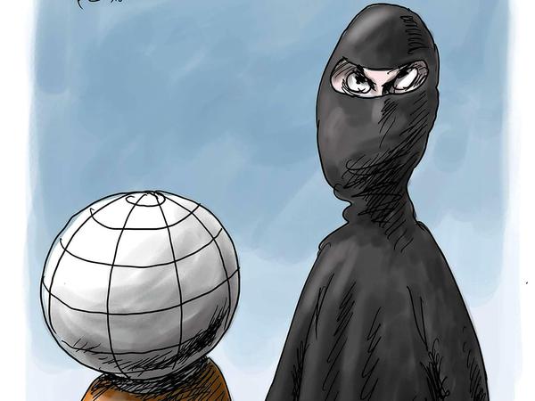 Die Karikatur von Klaus Stuttmann zu den Terroranschlägen in Paris.