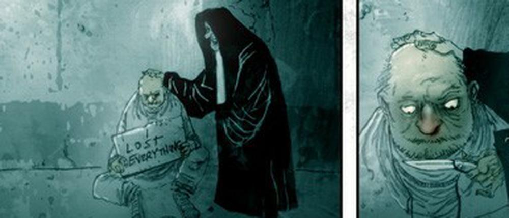 Elend, Armut, Blut: Eine Seite aus dem Band.