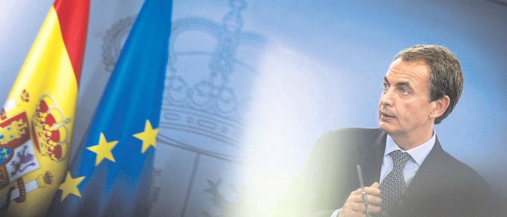 In Schieflage geraten. Die Parlamentswahlen werden um vier Monate auf den 20. November vorgezogen – Zapatero, der seit 2004 regiert, will selbst nicht mehr antreten. Foto: AFP