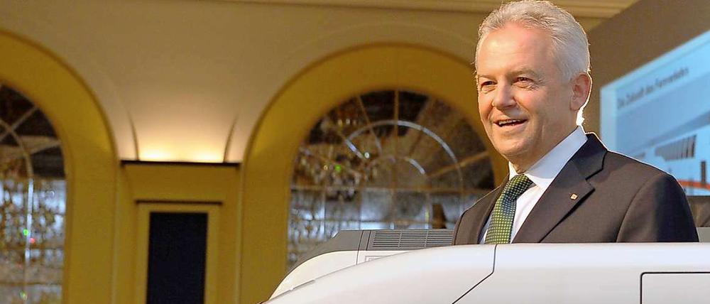 Bahnchef Rüdiger Grube: Trotz aller Probleme hat sein Konzern im ersten Halbjahr einen Rekordumsatz erzielt.