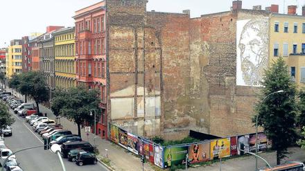 Kubus aus Luft. Mitte der neunziger Jahre wäre hier fast ein Neubau hochgezogen worden. Heute wuchert im ausgeschachteten Baugrund das Grün. 