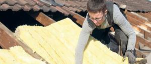 Aufs Dach gestiegen. Eine Verbändeallianz will das Gesetz zur Steuererleichterung für Sanierer retten. Wenn Regierung und Bundestag auf ein Vermittlungsverfahren verzichten, wird es weiterhin nur Kreditförderprogramme geben und die Sanierungsquote von einem Prozent im Jahr dürfte so konstant bleiben wie in den vergangenen zehn Jahren. Foto: Oliver Berg/pa/dpa