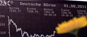 Nach herben Verlusten kann der Dax momentan Gewinne verbuchen. Wie lange diese "technische Erholung" anhält, weiß niemand.
