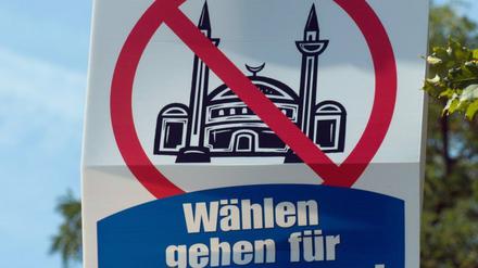 Wahlkampfplakat der rechtspopulistischen "Bürgerbewegung Pro Deutschland".