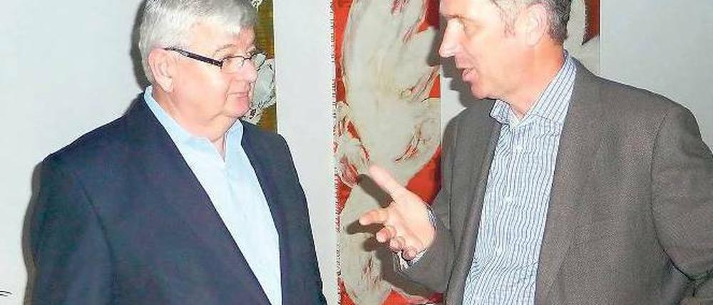 Rückblick: Stephan Lamby (re). im Gespräch mit Joschka Fischer. Foto: WDR