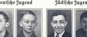Die Seele der Rasse? In einem nationalsozialistischen Buch zur „Erblehre“ werden Porträts angeblich rassetypischer Kinder gegenübergestellt.