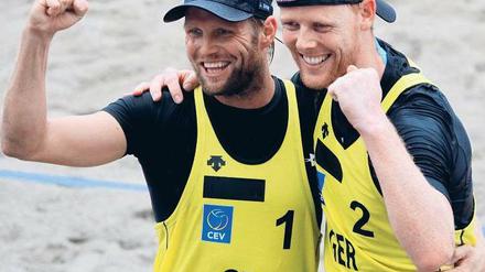 Wir gegen uns. Brink und Reckermann siegten im deutsch-deutschen Finale. Foto: dpa