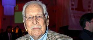 Friedrich Schoenfelder, aufgenommen bei der Verleihung des Deutschen Synchronpreises in Berlin 2008. Im Alter von 94 Jahren ist der Schauspieler, der seine Karriere in den 1930er Jahren begann, am Sonntag inBerlin gestorben.