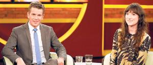 Blowjob und Brudertod. Charlotte Roche zu Gast bei Markus Lanz. Foto: dpa