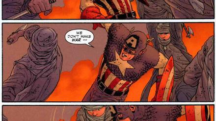 Krieg dem Terror: Eine der von John Cassaday gezeichneten Szenen zu John Ney Riebers 2002 veröffentlichter Erzählung.