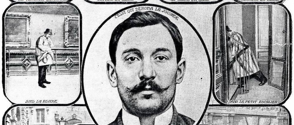 Der Dieb, die Tat. Rekonstruktion von Vincenzo Peruggias Diebstahl. Foto: Ullstein/Roger Viollet