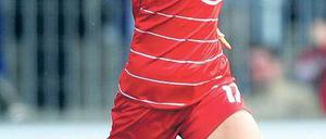 Der Sprint nach dem Titel. Potsdams Yuki Nagasato ist neben Saki Kumagai (Frankfurt) und Kozue Ando (Duisburg) eine von drei Weltmeisterinnen in der Bundesliga. Foto: dapd