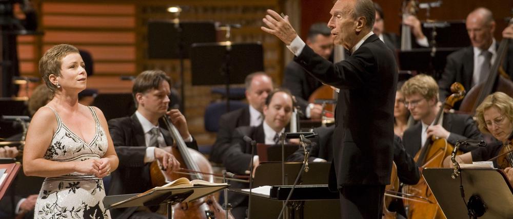 Claudio Abbado mit der Sopranistin Christine Schäfer