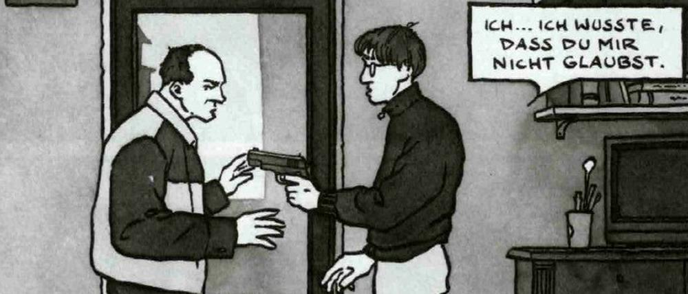 Verrückte Wendungen: Eine Szene aus dem Buch.