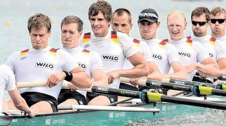 Ziehen für Deutschland. Der Achter will seinen Weltmeistertitel verteidigen. Foto: p-a/dpa