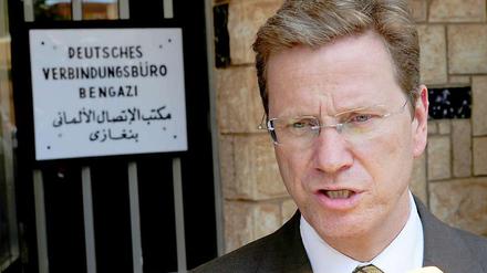 Außenminister Guido Westerwelle bei seinem Libyen-Besuch im Juni.