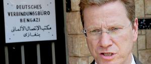 Außenminister Guido Westerwelle bei seinem Libyen-Besuch im Juni.