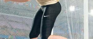 Hüftschwung. Nadine Müller schleuderte den Diskus 65,97 Meter weit. Foto: dpa