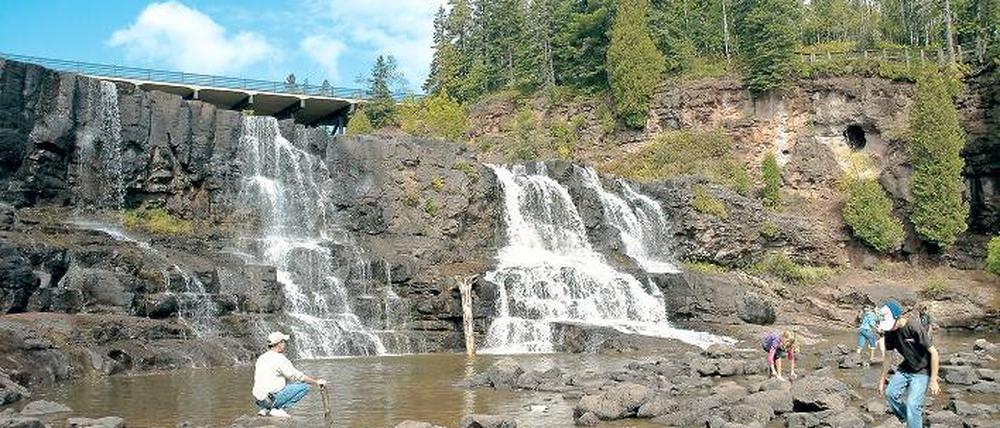 Der Gooseberry Falls State Park in Minnesota lockt Tagesausflügler, die mal eine Pause brauchen vom Lake Superior. Foto: Christian Röwekamp