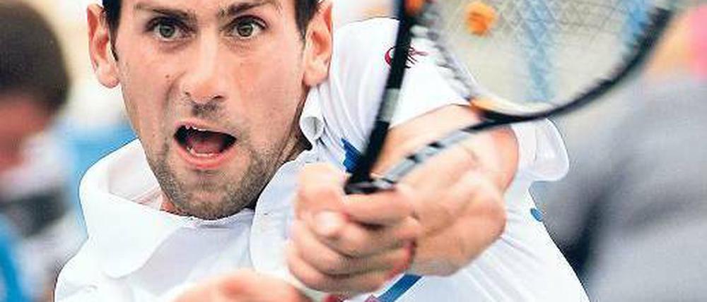 Schwer zu schlagen. Novak Djokovic will seinen dritten Grand-Slam-Titel. Foto: dapd