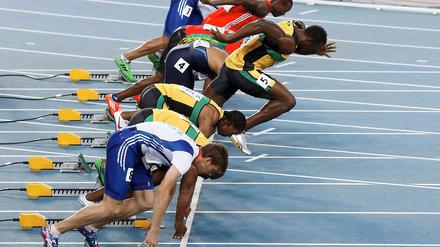 Bolts Fehlstart kostet den Jamaikaner die Goldmedaille.