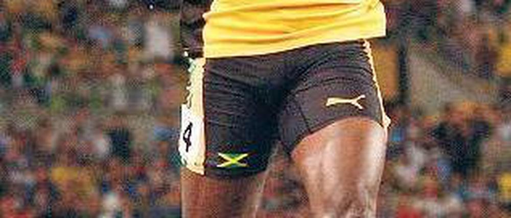 Locker vorne. Sprinter Usain Bolt, hier beim WM-Vorlauf in Daegu, will als einer der besten Athleten aller Zeiten in die Geschichte eingehen.