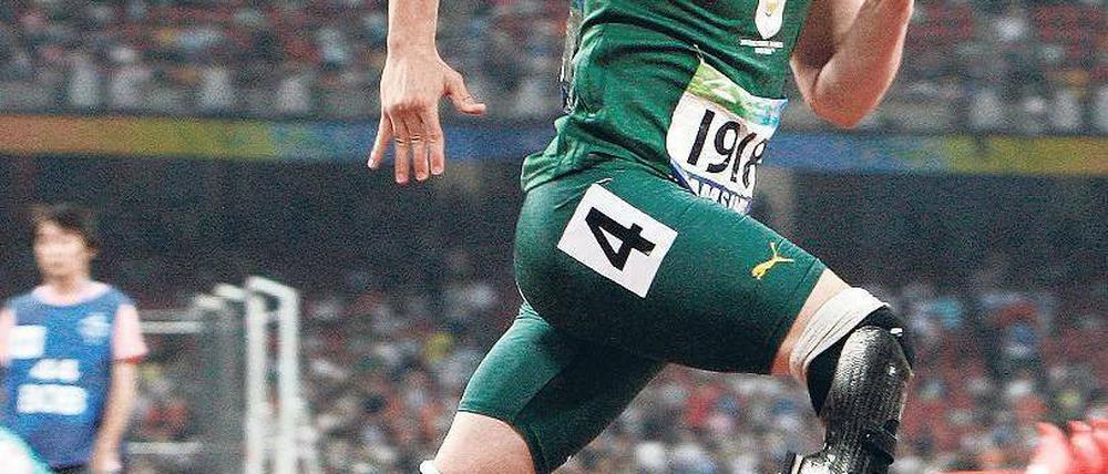 Großer Lauf. Oscar Pistorius kann sich bei der WM erstmals mit den besten 400-Meter-Läufern der Welt messen. Foto: AP