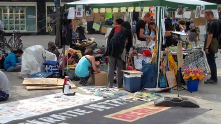 Der Infostand ist genehmigt - das Camp nicht.