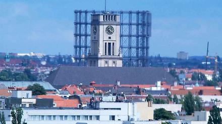 Westberlin. Blick auf das Rathaus Schöneberg.