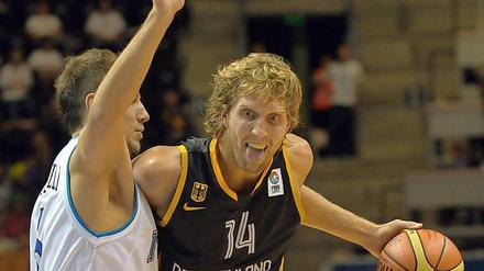 Er führte die deutsche Mannschaft zum Sieg: Superstar Dirk Nowitzki.