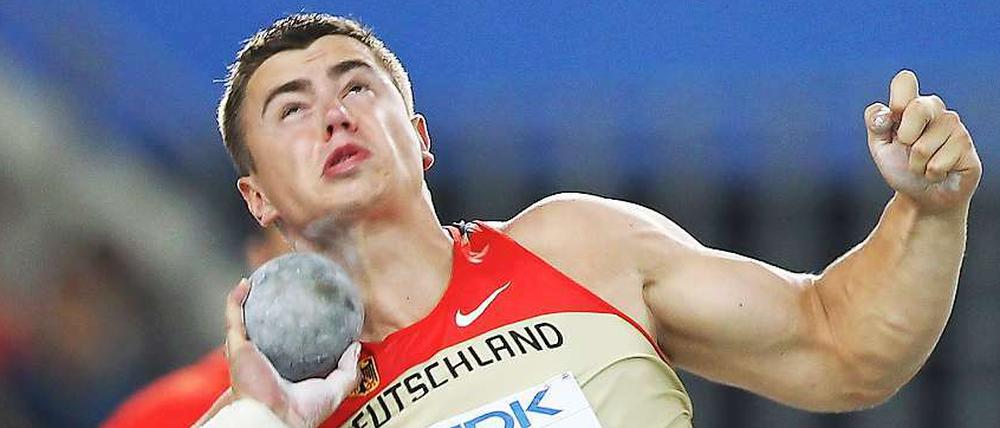Goldjunge: David Storl siegte beim Kugelstoßen in Daegu.