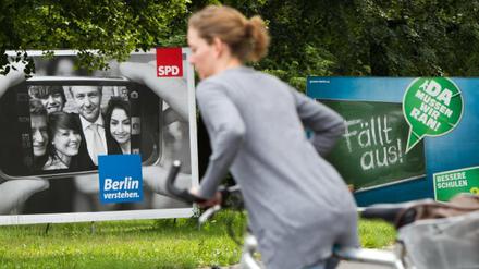 Wahlplakate in Berlin.