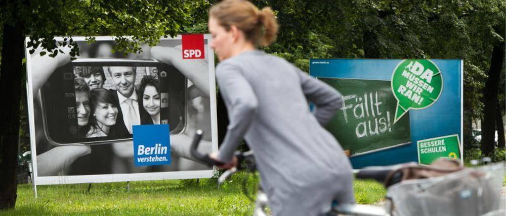 Wahlplakate in Berlin.