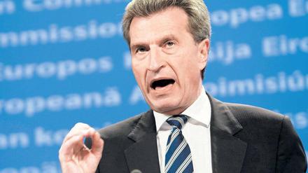 Preisbrecher. EU-Kommissar Günther Oettinger kämpft gegen überteuerte Energie. Foto: dpa