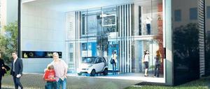 Elektroauto inklusive. So soll das Energie-Plus-Haus in der Berliner Fasanenstraße aussehen. 