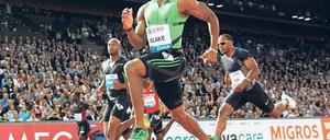 Verlegenheits-Weltmeister. Yohan Blake holte nur WM-Gold über 100 Meter, weil Usain Bolt gepatzt hatte. Foto: dpa