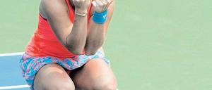Glücksgefühle. Angelique Kerber bejubelt das 6:4, 6:3 über Monica Niculescu. Foto: dpa