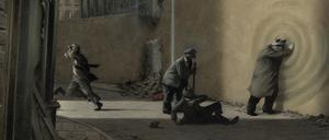 Mauern überall. Eine Szene aus dem Buch.