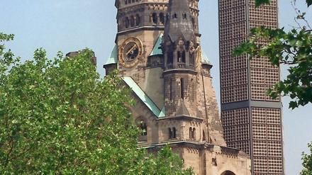 Die Gedächtniskriche am Kurfürstendamm.