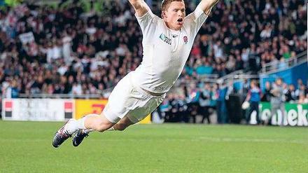 In anderen Sphären. Mit Chris Ashton und den Engländern kann es die deutsche Rugby-Nationalmannschaft nicht aufnehmen. Foto: dapd