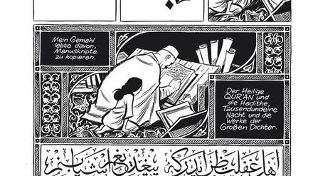 Nicht für jeden nachvollziehbar: Worte und Bilder ergeben bei Craig Thompsons „Habibi“ eine künstlerische Einheit.