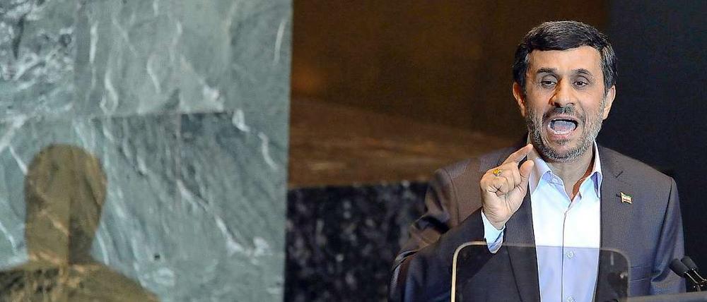 Irans Präsident Mahmud Ahmadinedschad sorgte wie letztes Jahr für einen Eklat: Er bezeichnete den Holocaust als Ausrede für Zahlungen an Israel. 