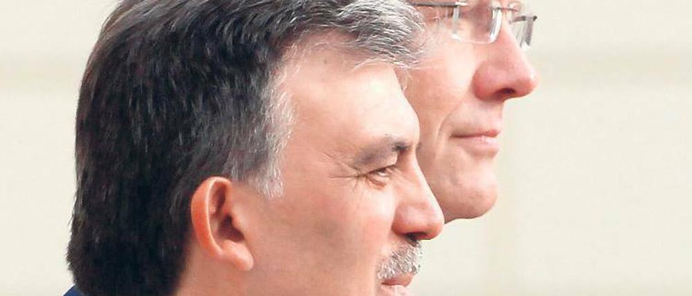 Freundliche Worte für Gül: Wulff sieht Deutsche nicht als Bremser in Brüssel.