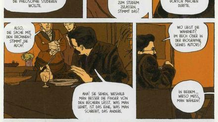 Schnauzbärtiger Grübler: Eine Seite aus dem Band.