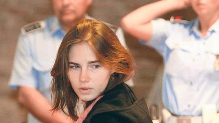 Das Eisige in ihren Augen ist gewichen. Amanda Knox am Freitag im Gerichtssaal von Perugia. Foto: Giorgio Benvenuti/Reuters