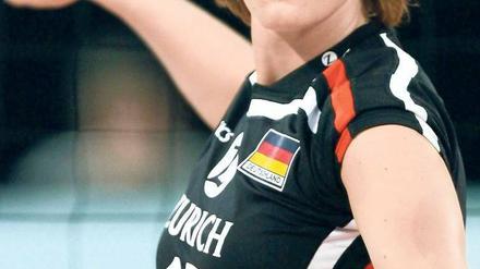 Heimat Halle. Angelina Grün, neunmalige Volleyballerin des Jahres. Foto: p-a/dpa