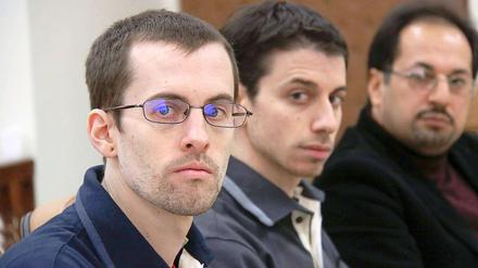 Shane Bauer (li.) und Josh Fatta während ihres Gerichtsprozesses in Teheran.