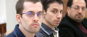 Shane Bauer (li.) und Josh Fatta während ihres Gerichtsprozesses in Teheran.